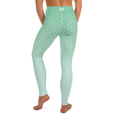 Bravo Aqua Ombre Women's All-Over Print Yoga Leggings