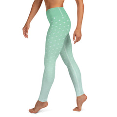 Bravo Aqua Ombre Women's All-Over Print Yoga Leggings