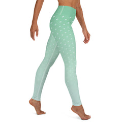 Bravo Aqua Ombre Women's All-Over Print Yoga Leggings