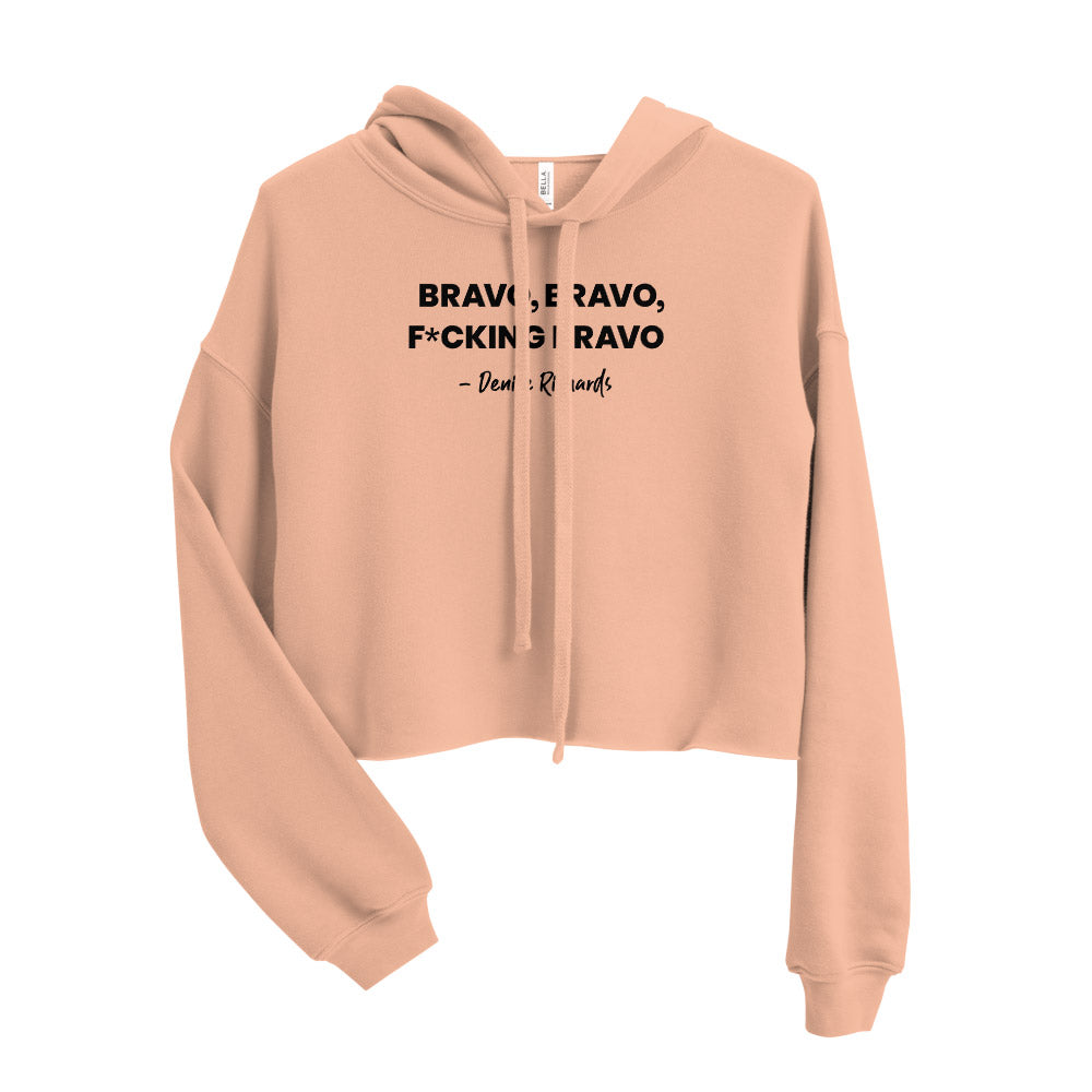 The Real Housewives of Beverly Hills Bravo, Bravo, F*cking Bravo Women's Fleece Crop Hooded Sweatshirt