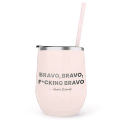 The Real Housewives of Beverly Hills Bravo, Bravo, F*cking Bravo Laser Engraved Wine Tumbler with Straw