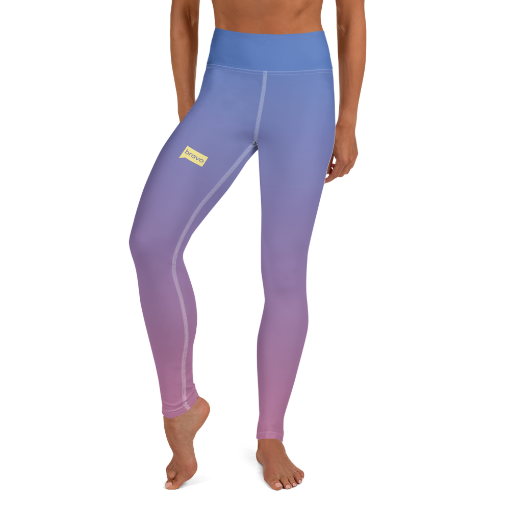 Bravo Blue Ombre Women's Yoga Leggings