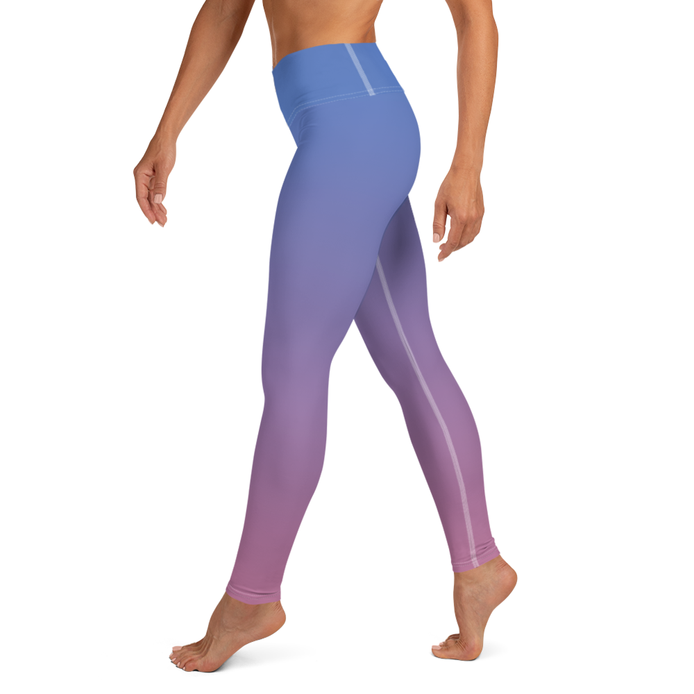 Bravo Blue Ombre Women's Yoga Leggings