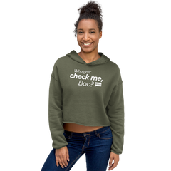 The Real Housewives of Atlanta Who Gon' Check Me, Boo? Women's Fleece Crop Hooded Sweatshirt