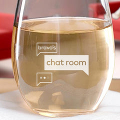 Bravo's Chat Room Laser Engraved Wine Glass - Set of 2