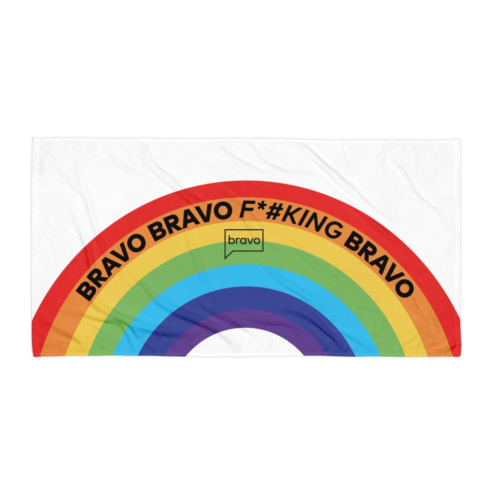 Rainbow F*cking Bravo Beach Towel