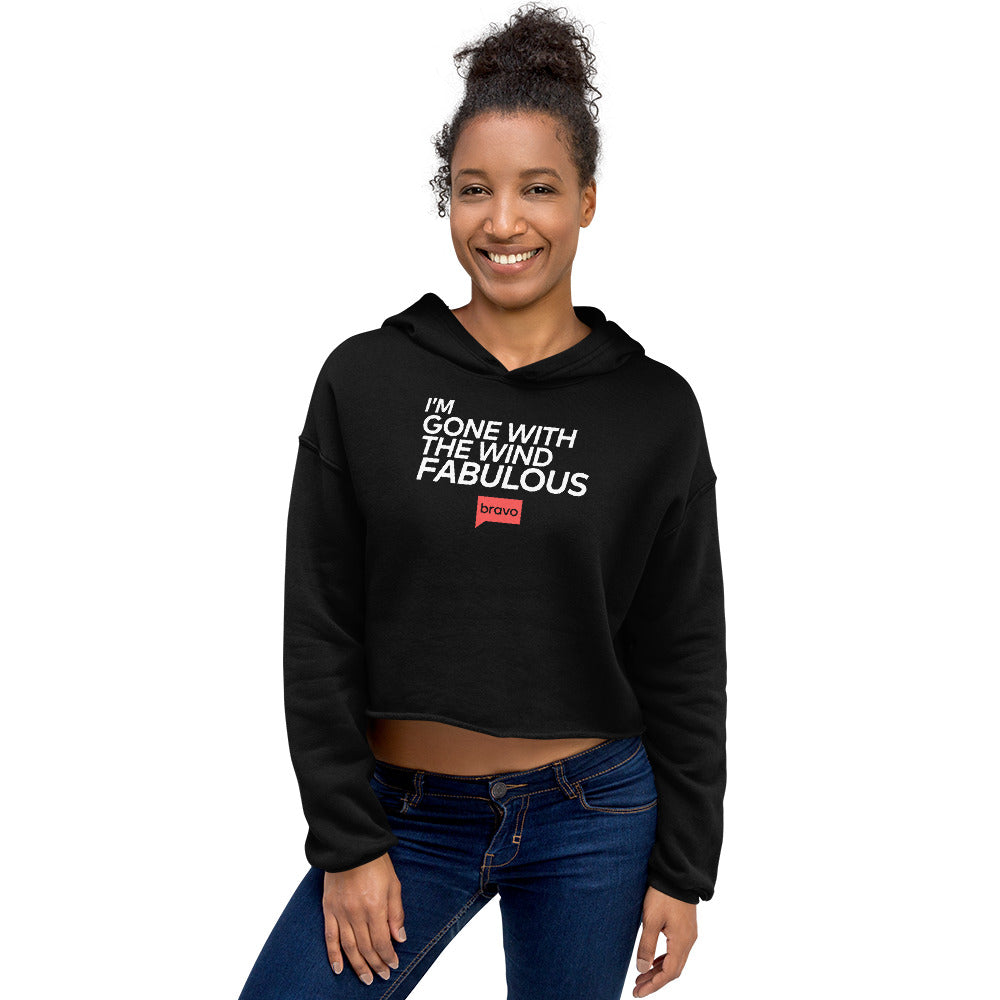 I'm Gone With The Wind Fabulous Women's Fleece Crop Hooded Sweatshirt