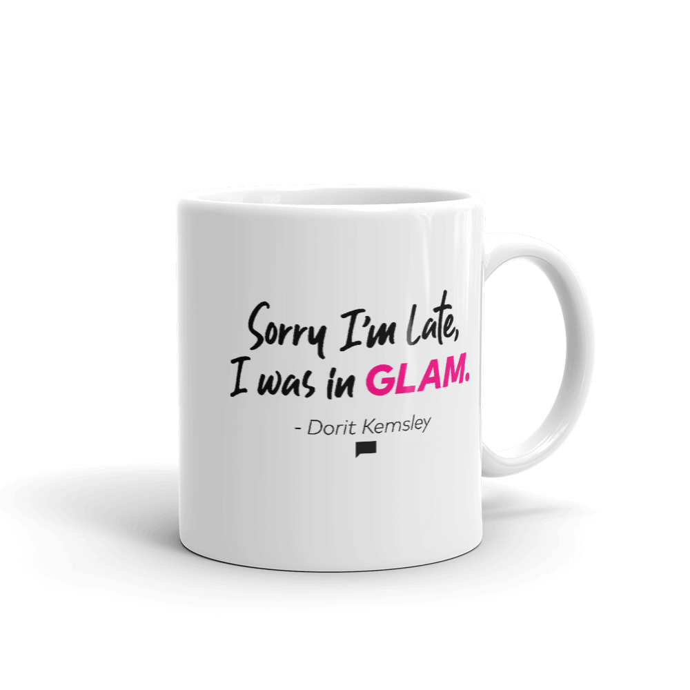 The Real Housewives of Beverly Hills Sorry I'm Late Dorit Kemsley White Mug