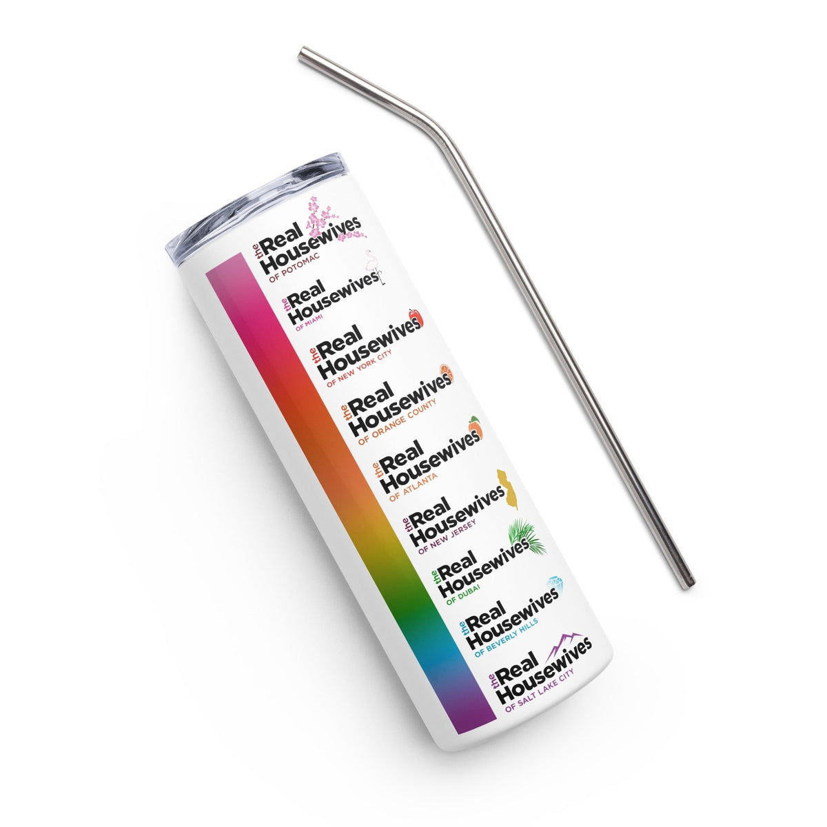 Rainbow Real Housewives Skinny Tumbler