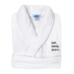 Eat. Sleep. Bravo. Terry Cloth Cotton Robe