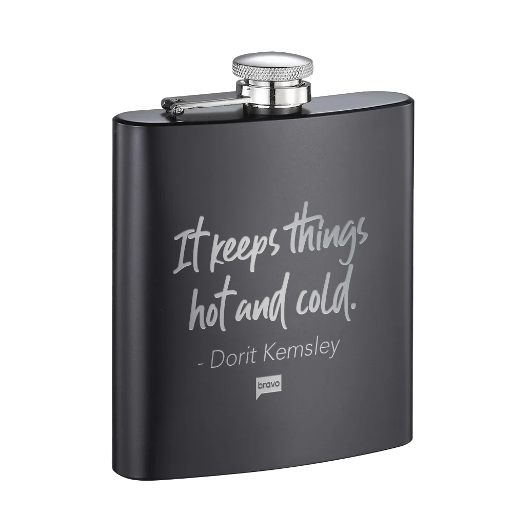 The Real Housewives of Beverly Hills It Keeps Things Hot AND Cold Laser Engraved Flask