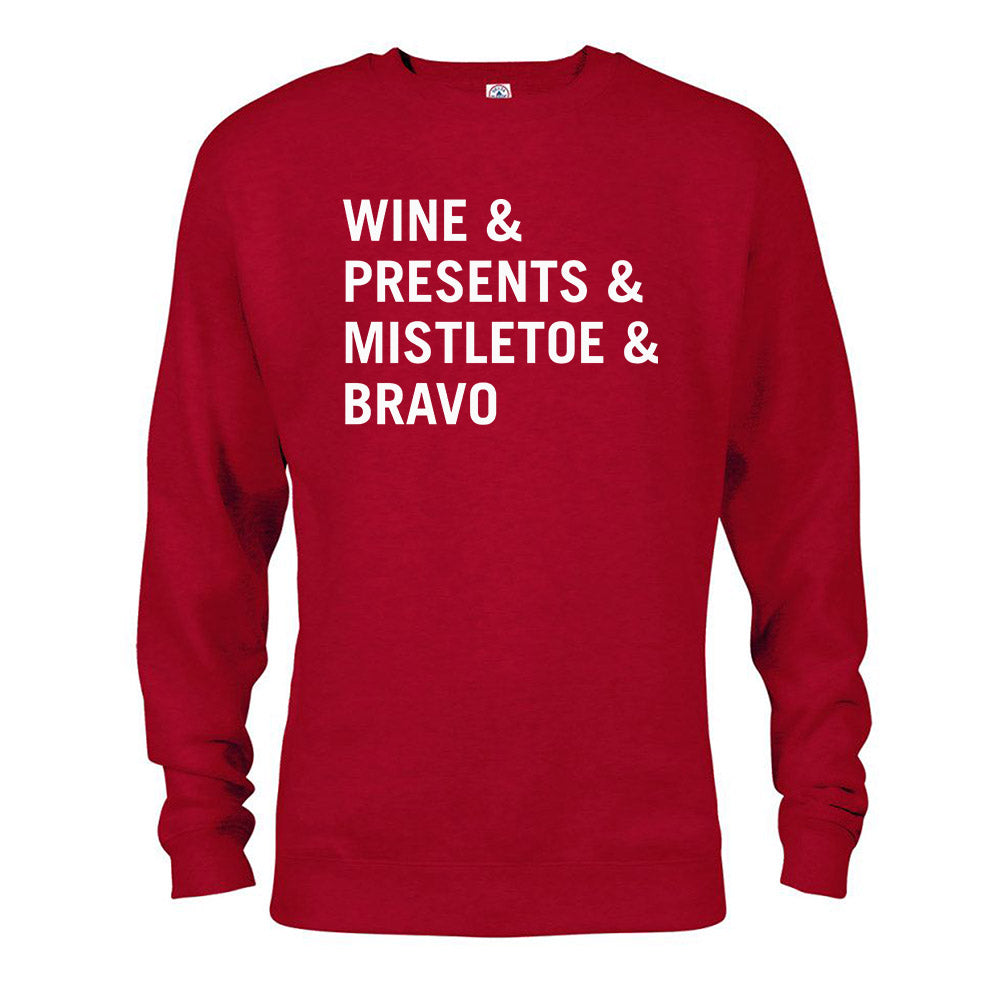 Bravo Holiday Ampersand Fleece Crew Sweatshirt