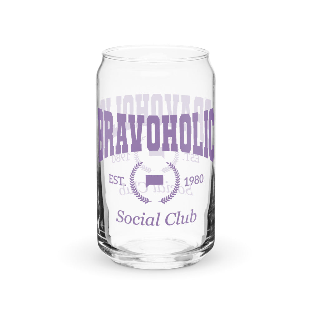 Bravoholic Social Club Can Shaped Glass