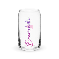 Bravoholic Script Can Shaped Glass