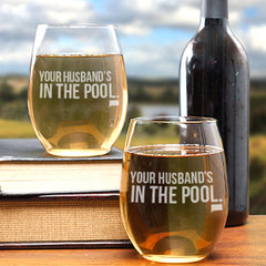 The Real Housewives of New Jersey Your Husband's in the Pool Stemless Wine Glass - Set of 2