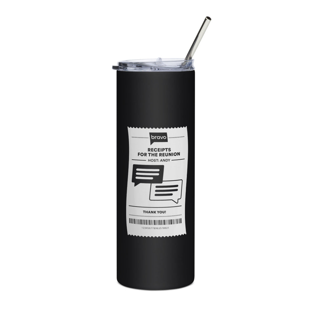 Reunion Receipts Stainless Steel Tumbler