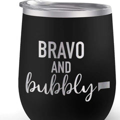 Bravo and Bubbly 12 oz Stainless Steel Wine Tumbler