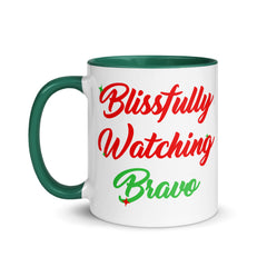 Blissfully Watching Bravo Two Tone Mug