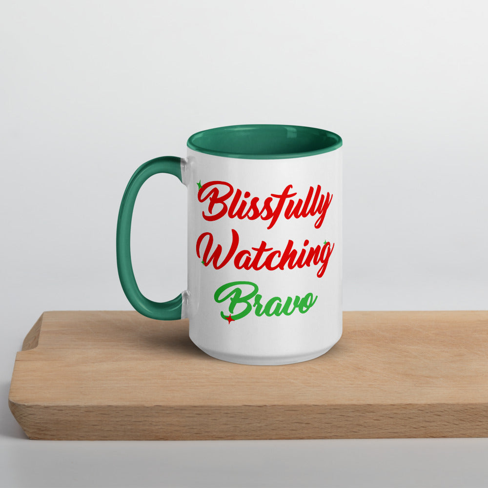 Blissfully Watching Bravo Two Tone Mug