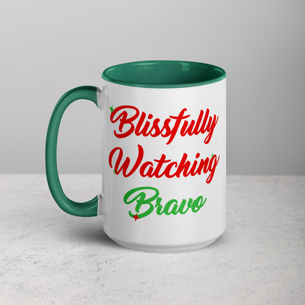 Blissfully Watching Bravo Two Tone Mug