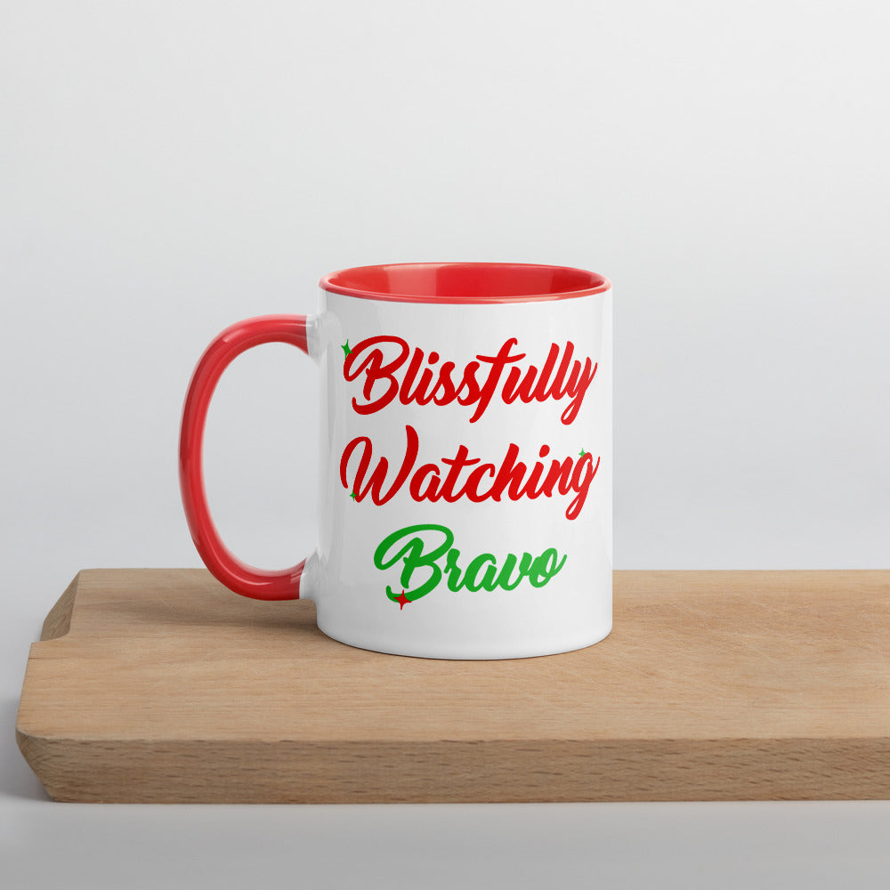 Blissfully Watching Bravo Two Tone Mug