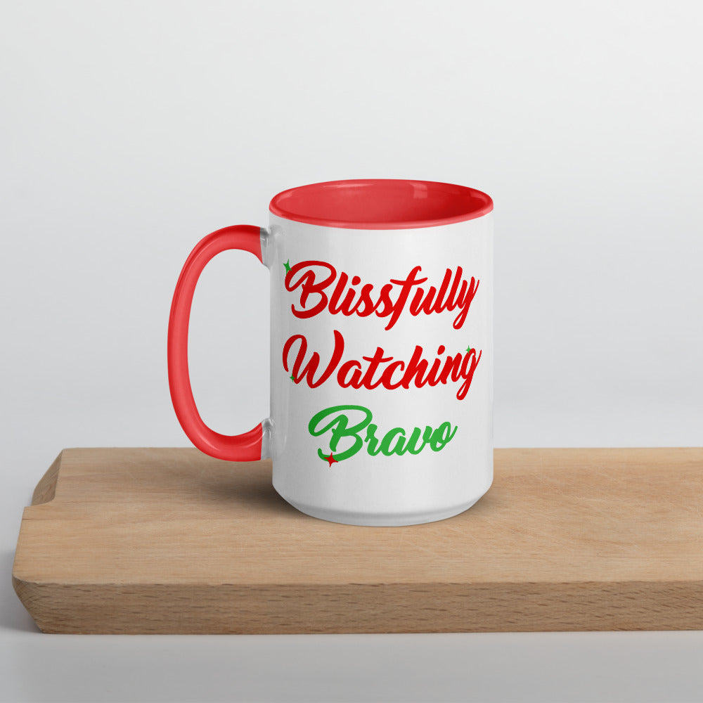 Blissfully Watching Bravo Two Tone Mug